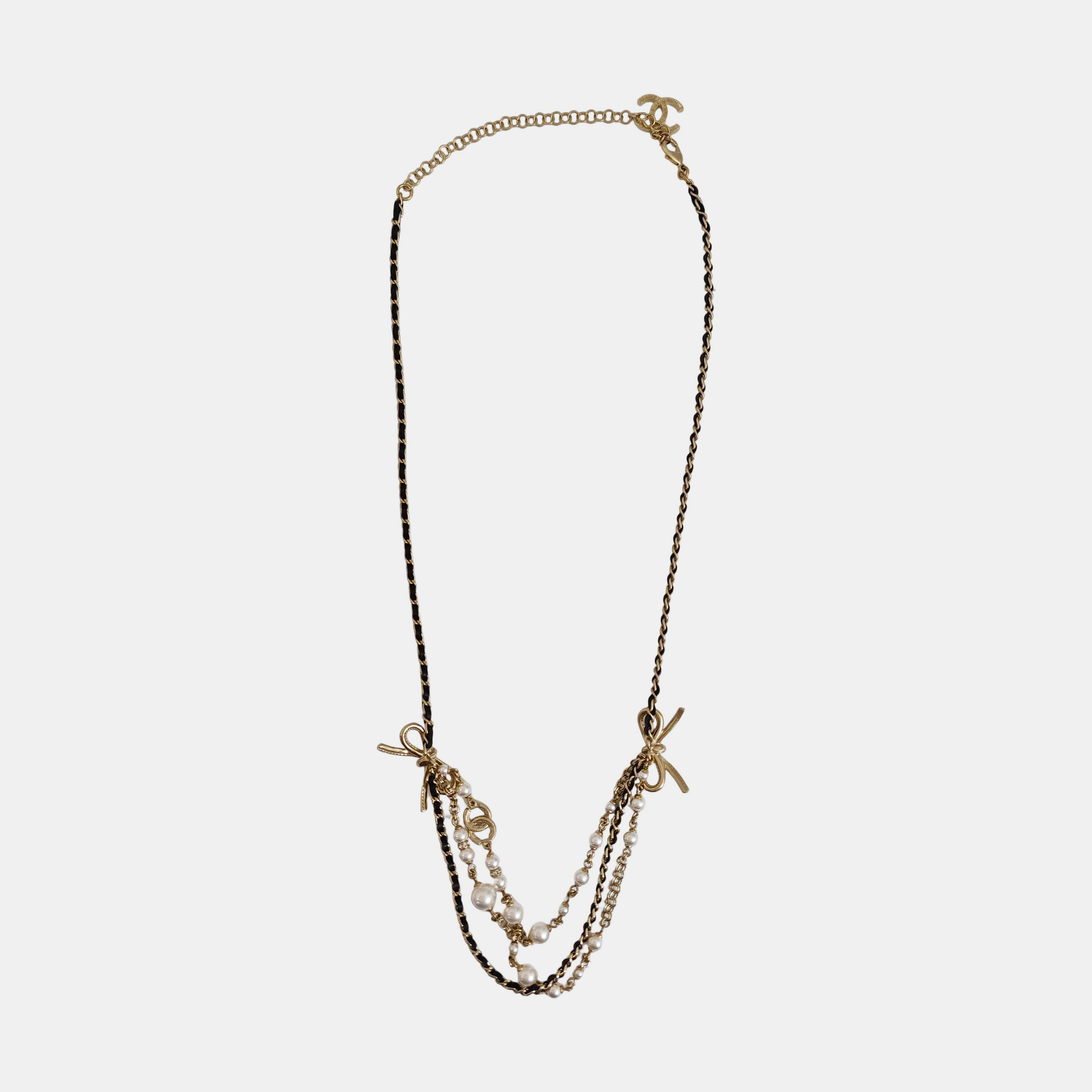 Leather Gold Necklace