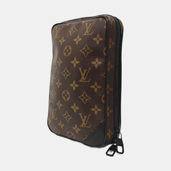 UTILITY SIDE Monogram Coated Canvas Brown