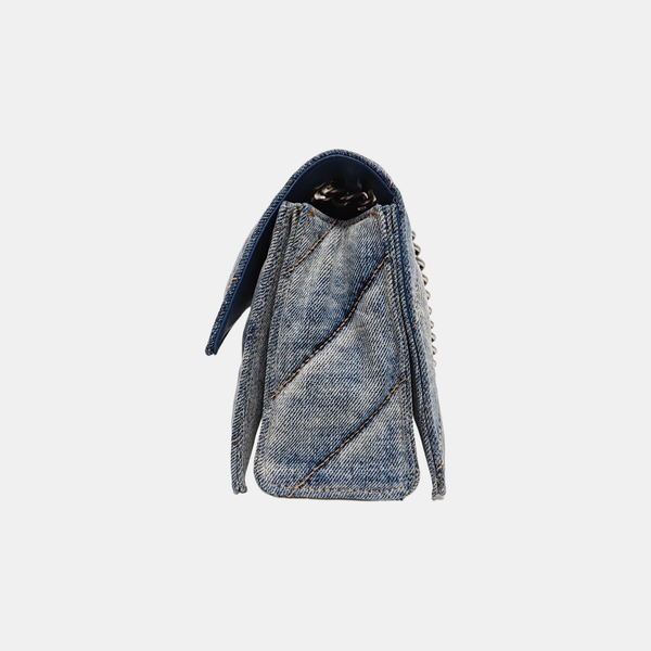 Crush Small Quilted Denim Blue