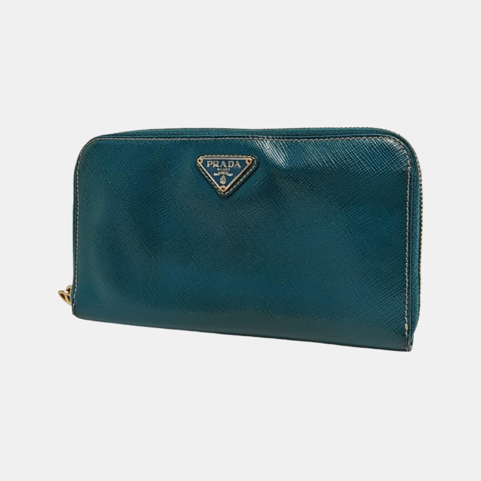 Zippy Wallet Saffiano Calfskin Blue Wallet
