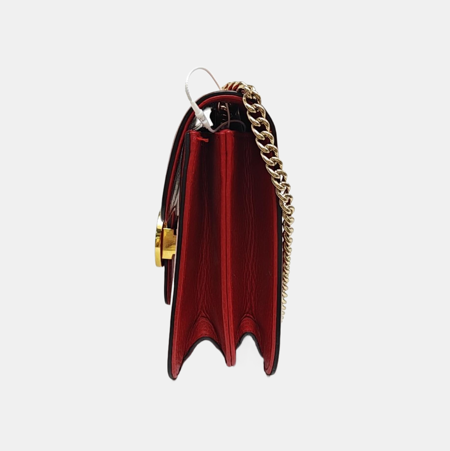 Interlocking G Small Calfskin Red