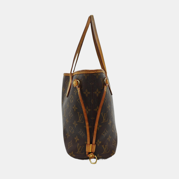NEVERFULL PM Monogram Coated Canvas Brown