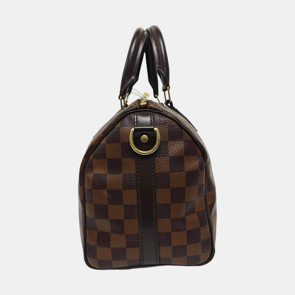 SPEEDY 25 Damier Ebene Coated Canvas Brown