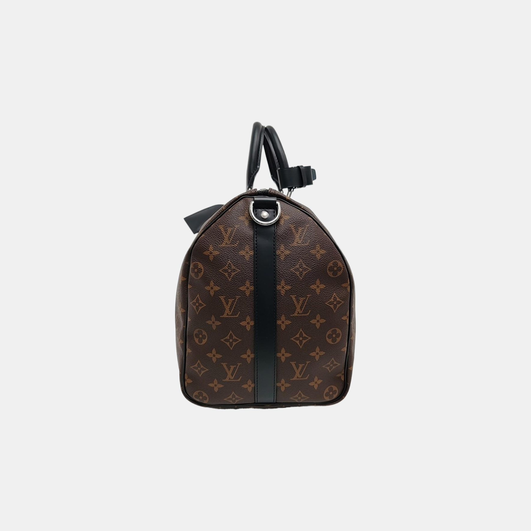 KEEPALL 45 Monogram Coated Canvas Brown