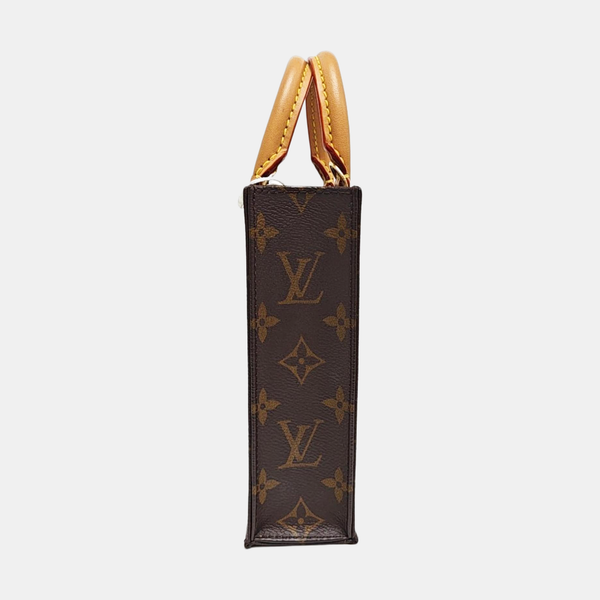 SAC PLAT Mini Monogram Coated Canvas Brown