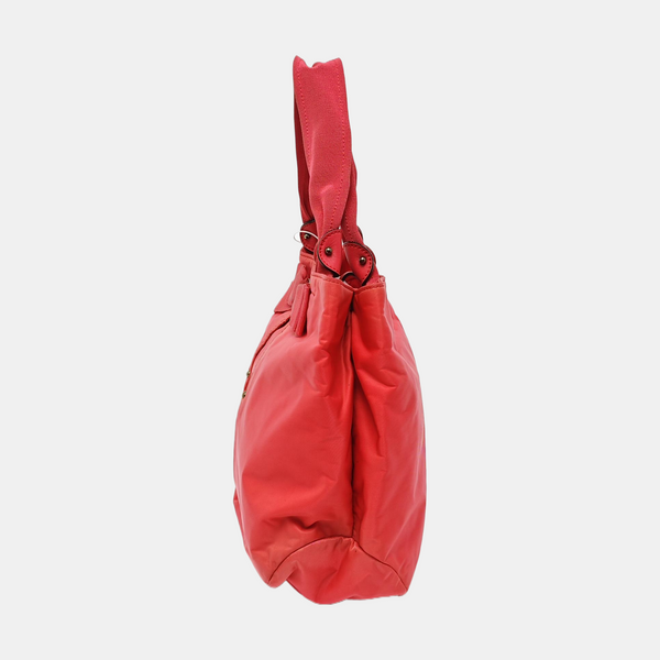 Nylon Top Handle Bag Pink