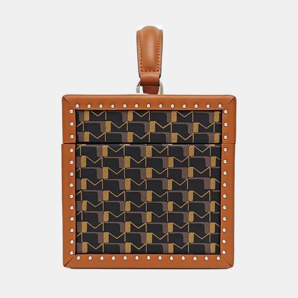 Coated Canvas Shoulder Bag Brown