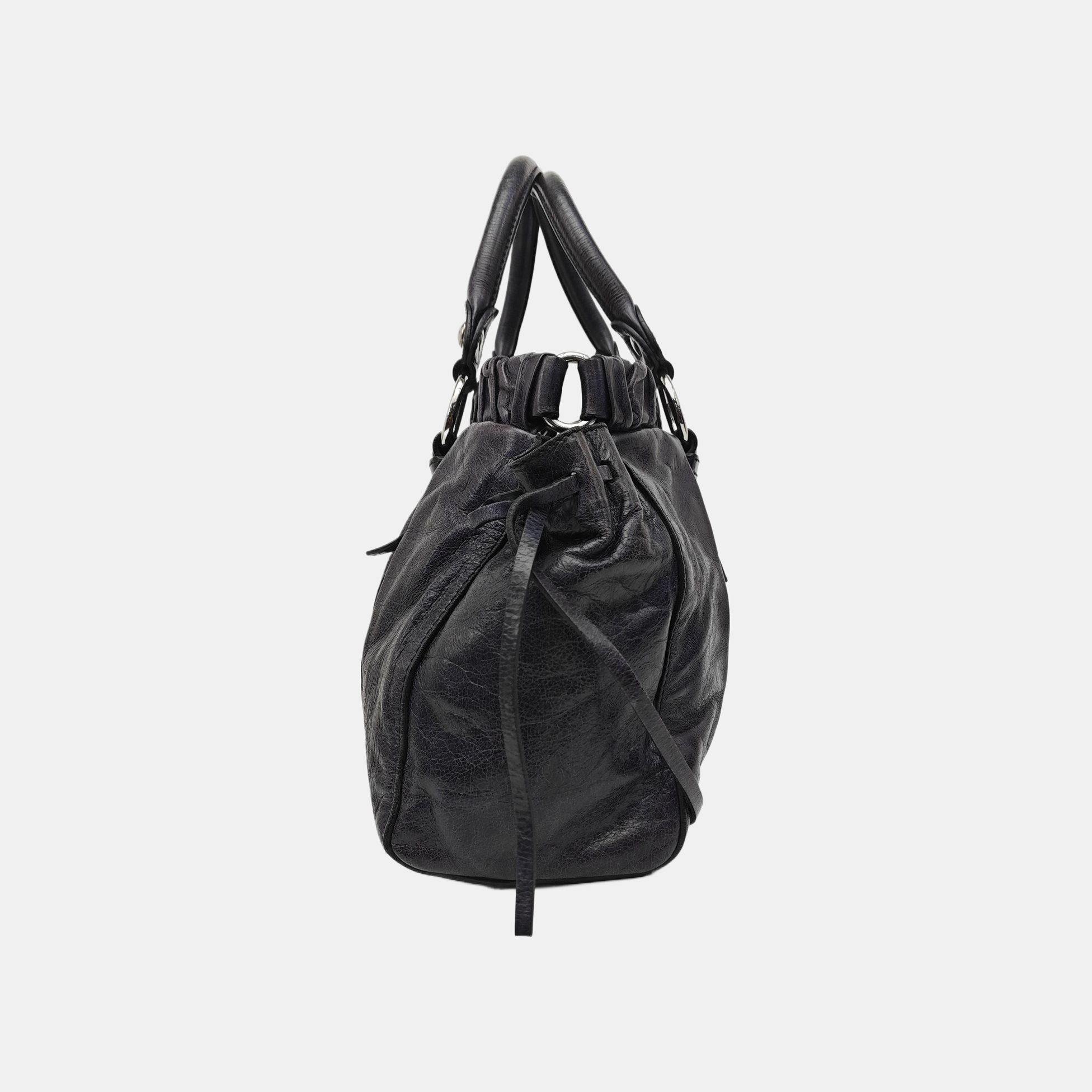 Calfskin Shoulder Bag Blue