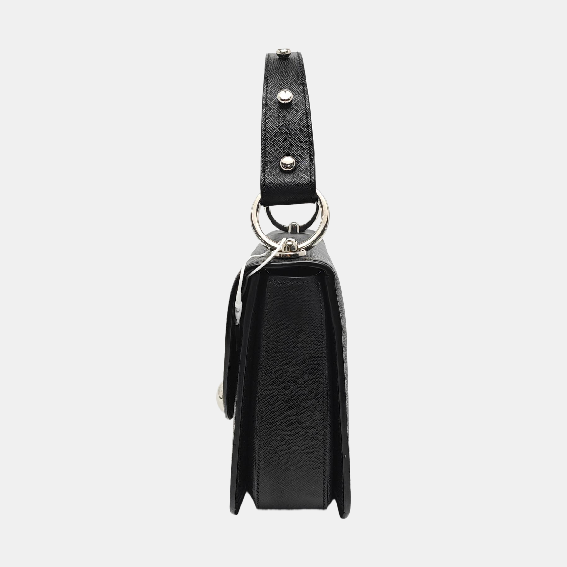 Saffiano Calfskin Shoulder Bag Black