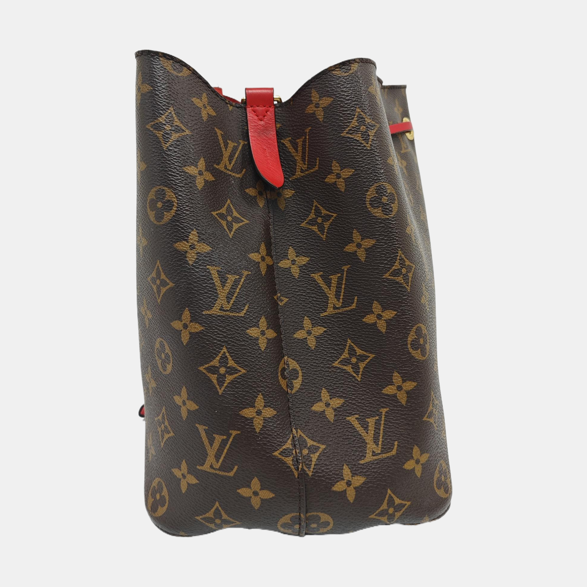 NÉONOÉ MM Monogram Coated Canvas Brown