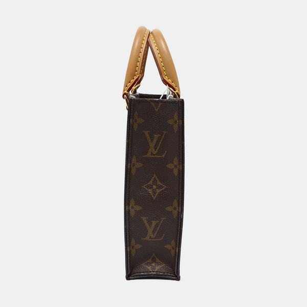 SAC PLAT Mini Monogram Coated Canvas Brown