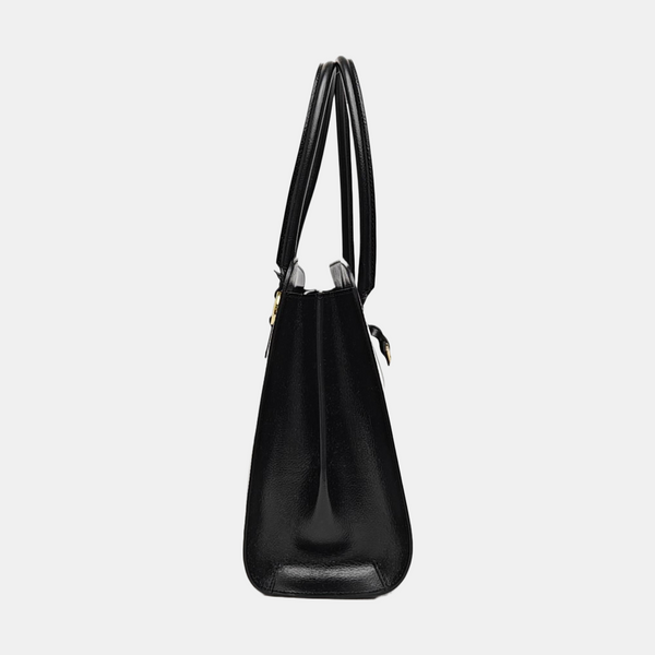 Calfskin Top Handle Bag Black