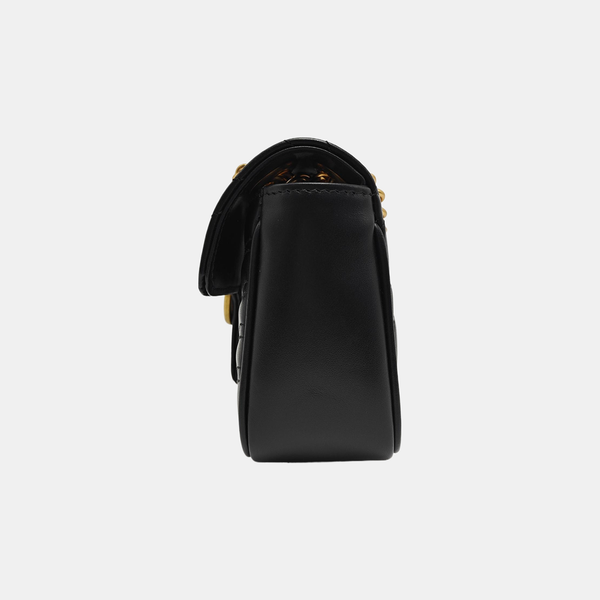 GG Marmont Small Quilted Calfskin Black