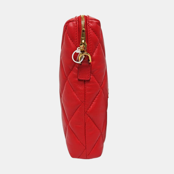 Touch Quilted Calfskin Red