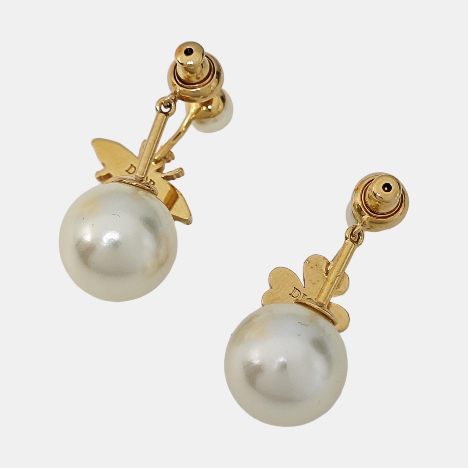 Metal White Stud Earrings