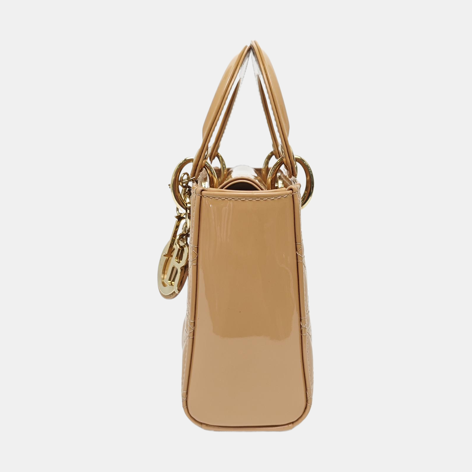 Lady Dior Mini Cannage Patent Leather Pink