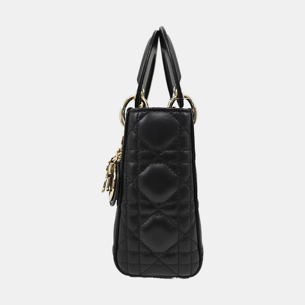 Lady Dior Mini Cannage Lambskin Black
