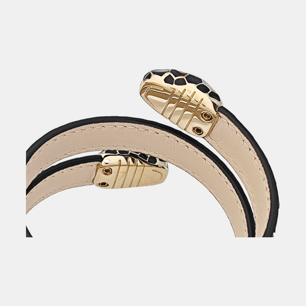 SERPENTI Brass Green Bracelet