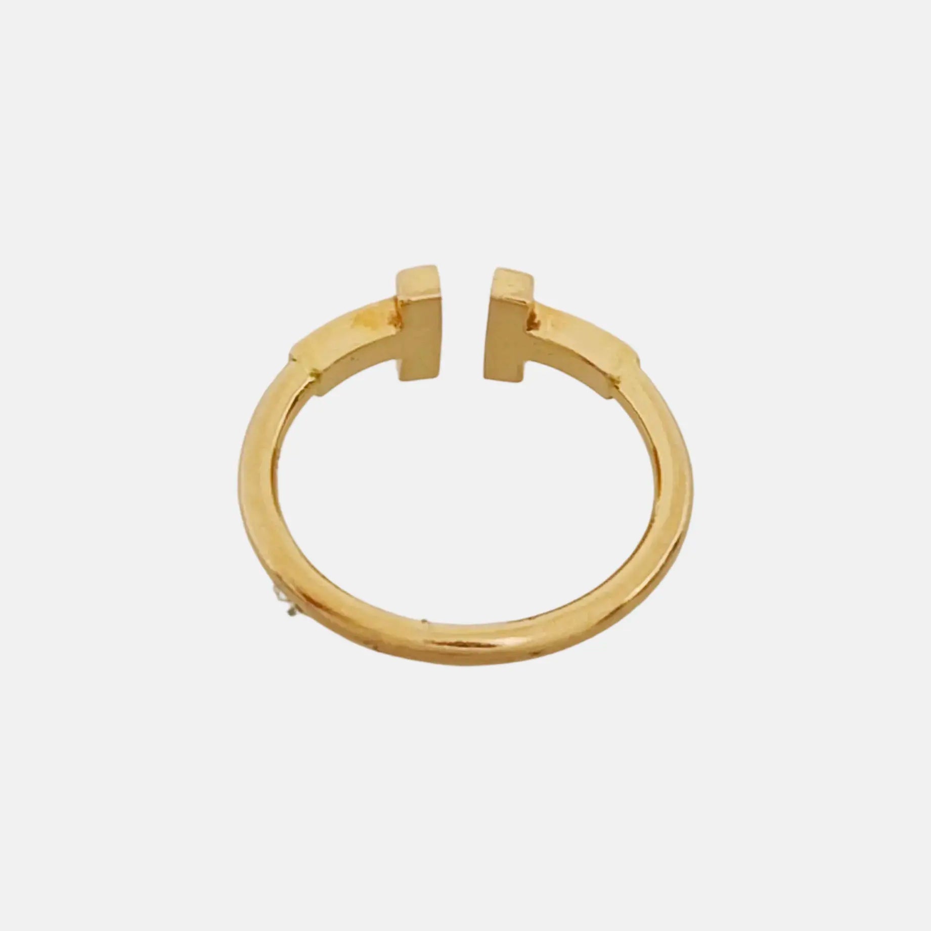 Tiffany T 18k Rose Gold Ring EU 50