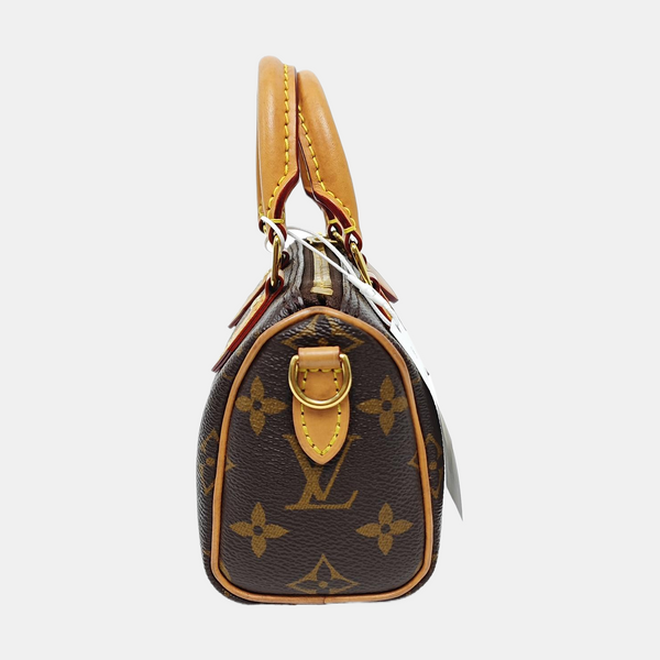 SPEEDY Nano Monogram Coated Canvas Brown