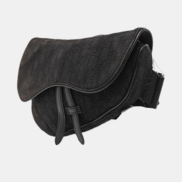 Authenticated pre-owned  Saddle Medium Oblique Canvas Blue - Crossbody Bag at Looply