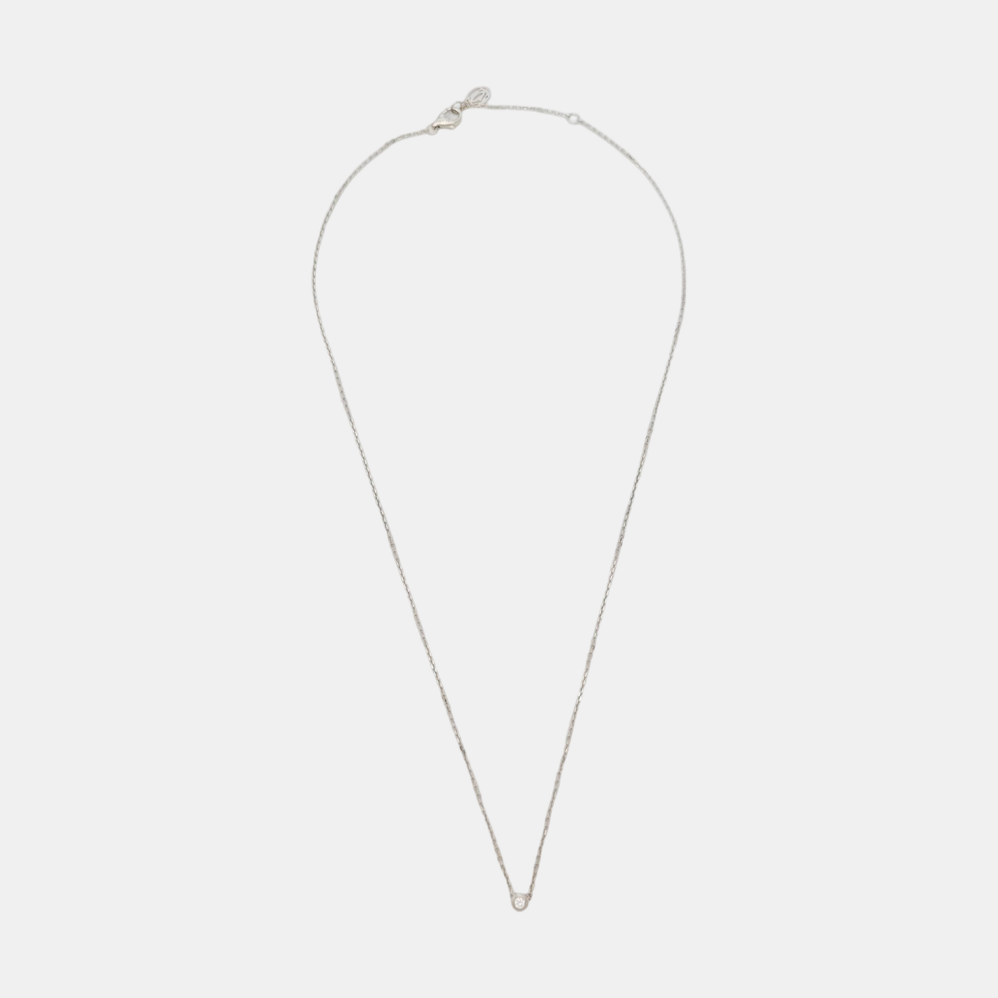 CARTIER D'AMOUR 18k White Gold Silver Necklace