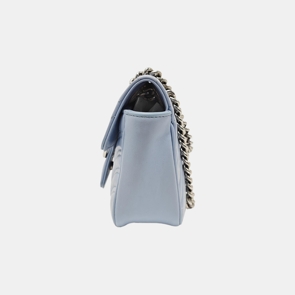 GG Marmont Small Quilted Calfskin Blue