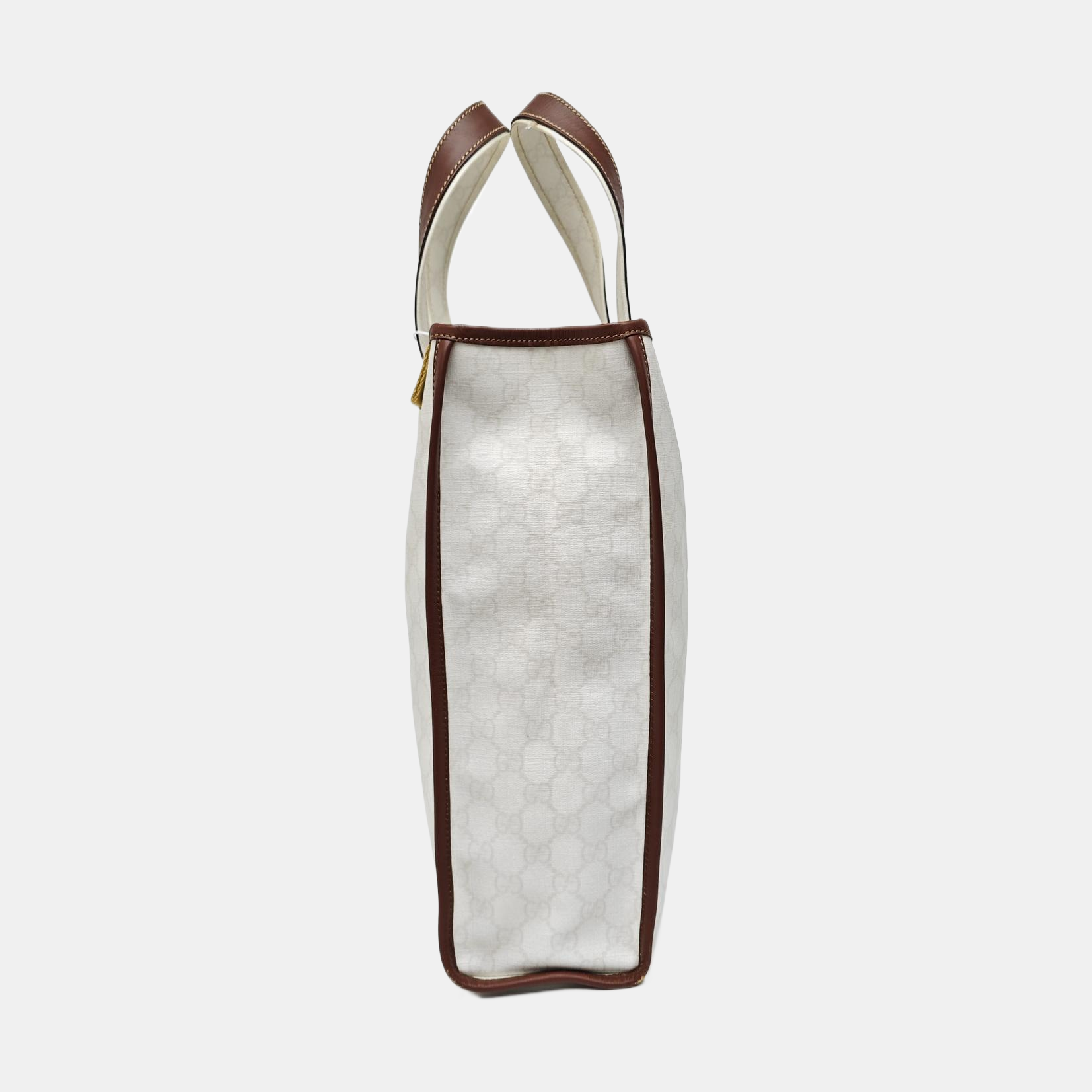 Monogram Coated Canvas Tote Bag White