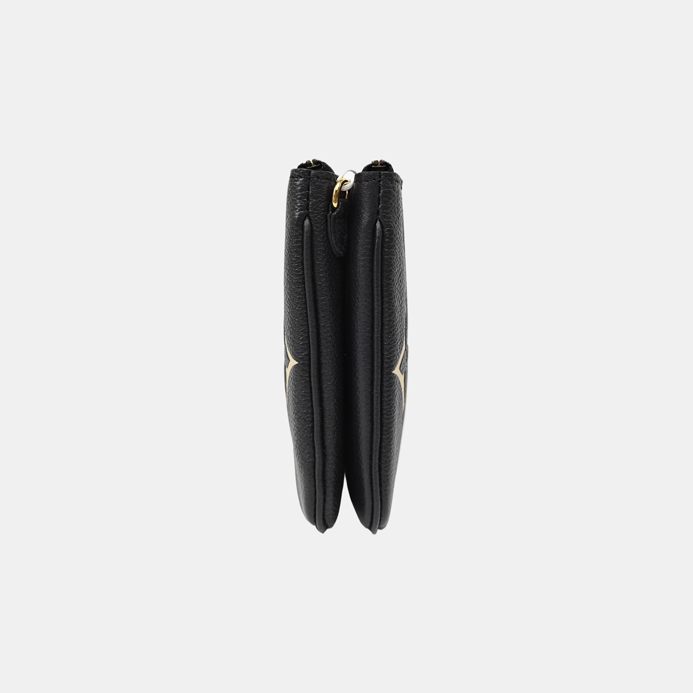 Monogram Calfskin Shoulder Bag Black