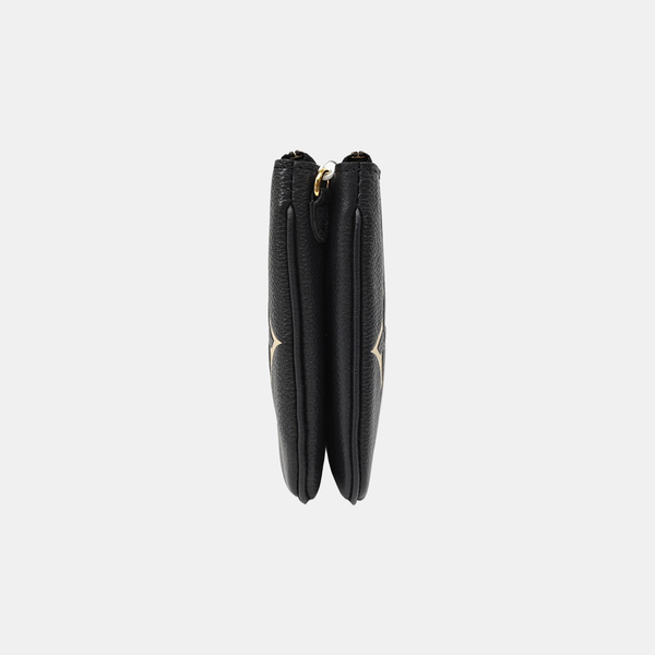 Monogram Calfskin Shoulder Bag Black