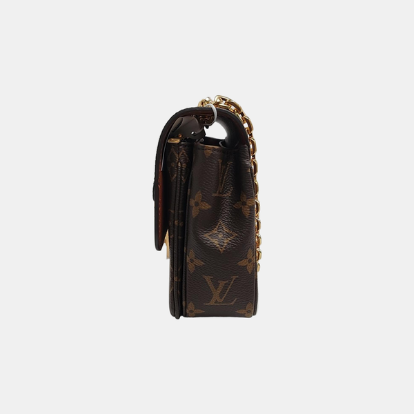MARCEAU Monogram Coated Canvas Brown