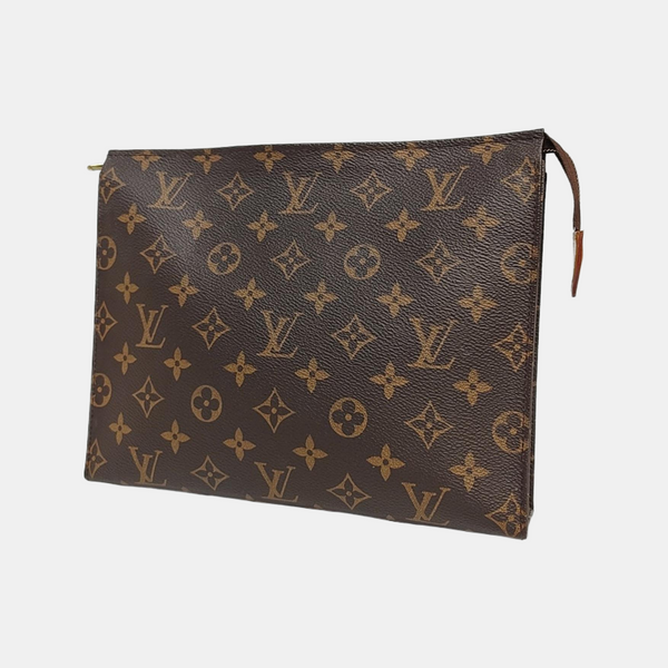 TOILET POCKET 26 Monogram Coated Canvas Brown