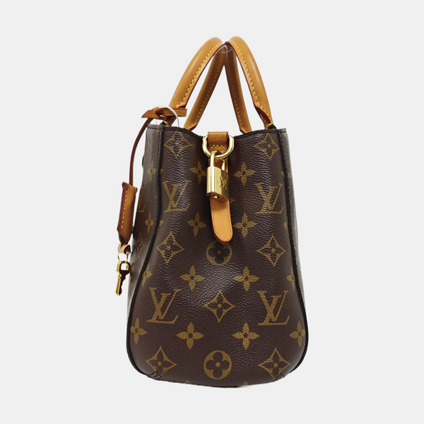 MONTAIGNE BB Monogram Coated Canvas Brown