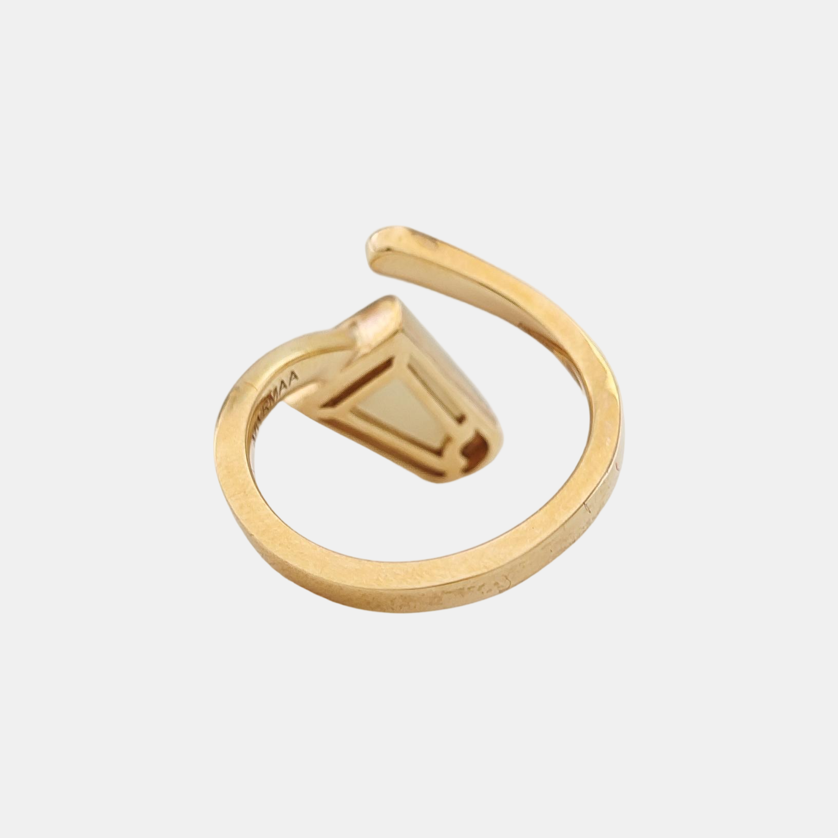 BVLGARI BVLGARI Anillo de Oro Rosa de 18k Blanco Talla EU 50