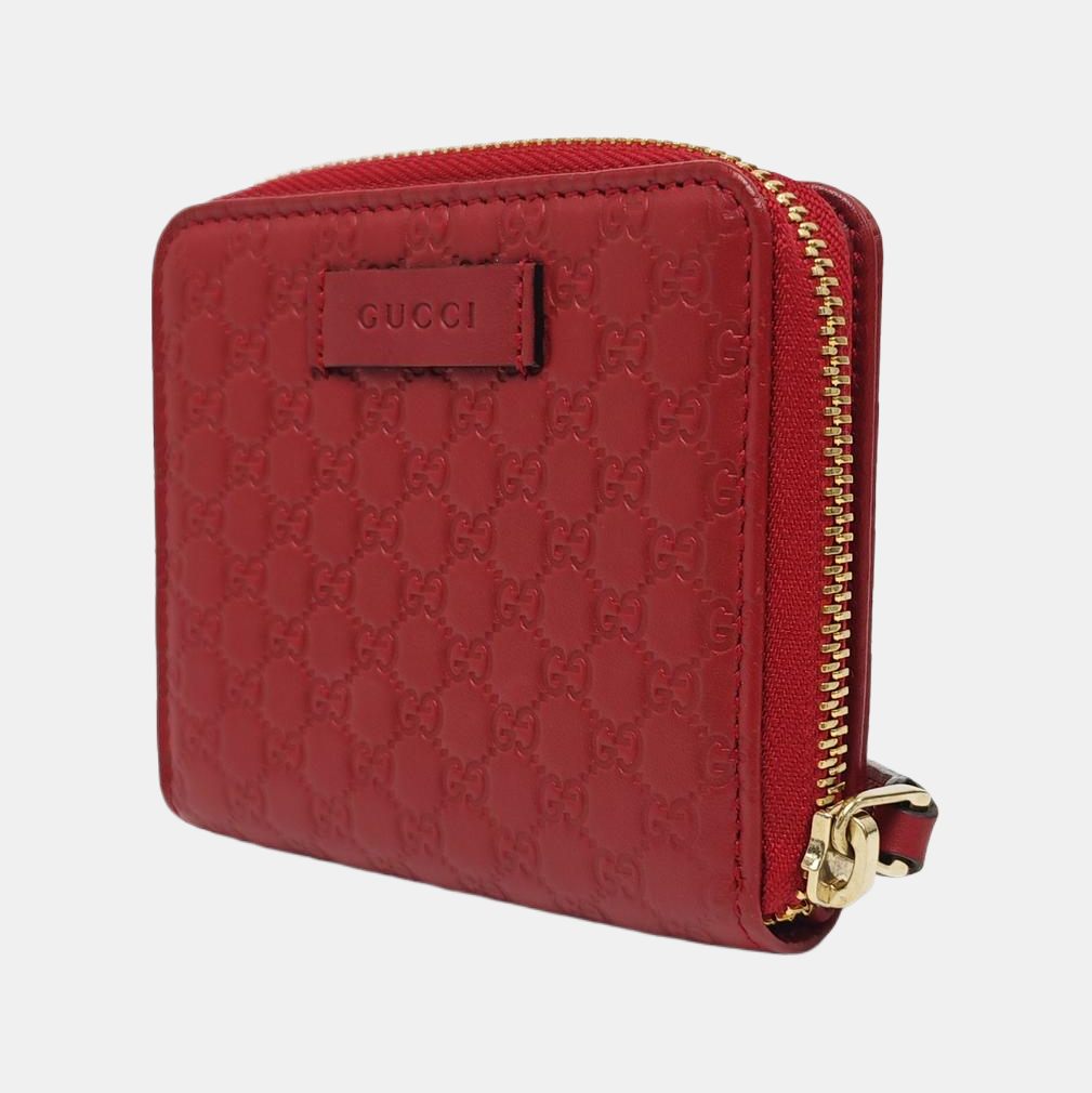 Monogram Calfskin Wallet Red