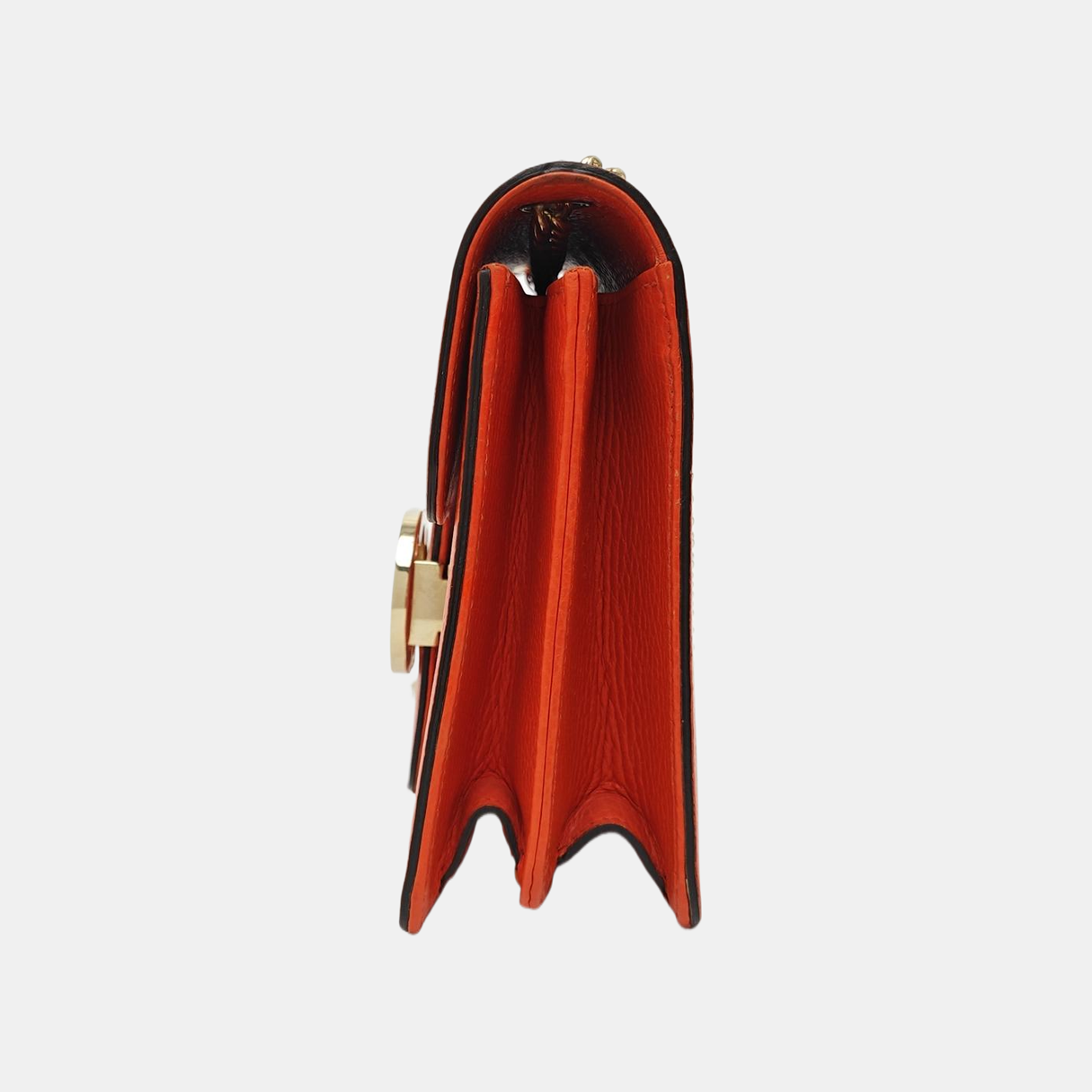 Interlocking G Small Calfskin Orange