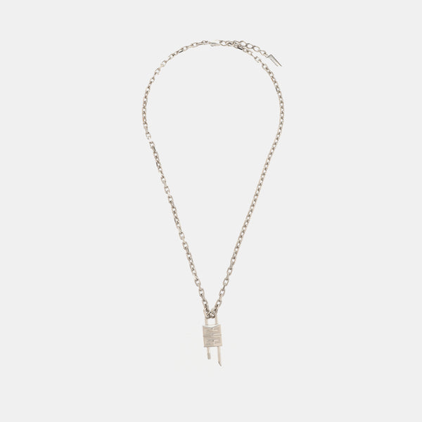 Lock Metal Silver Necklace
