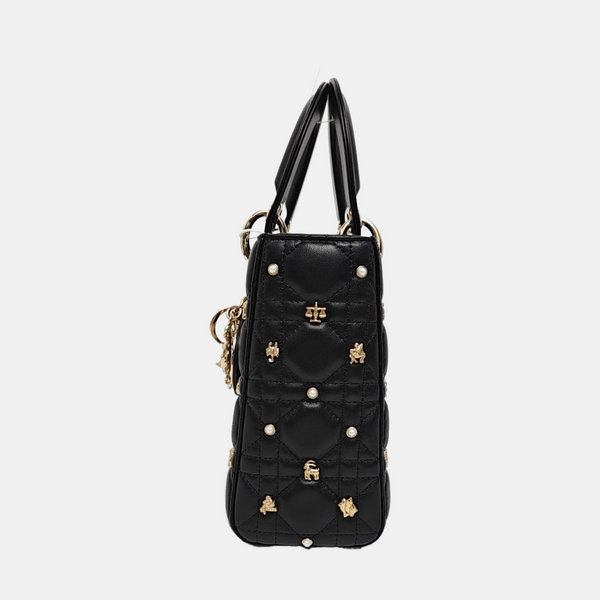 Lady Dior Small Cannage Calfskin Black