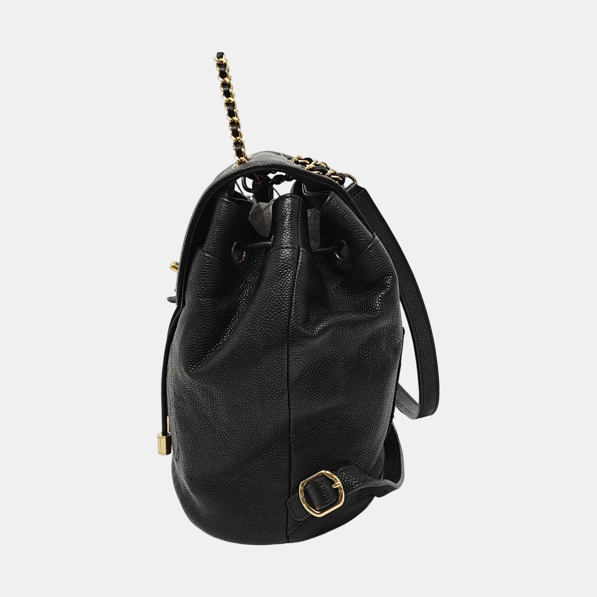 Quilted Grained Calfskin Black