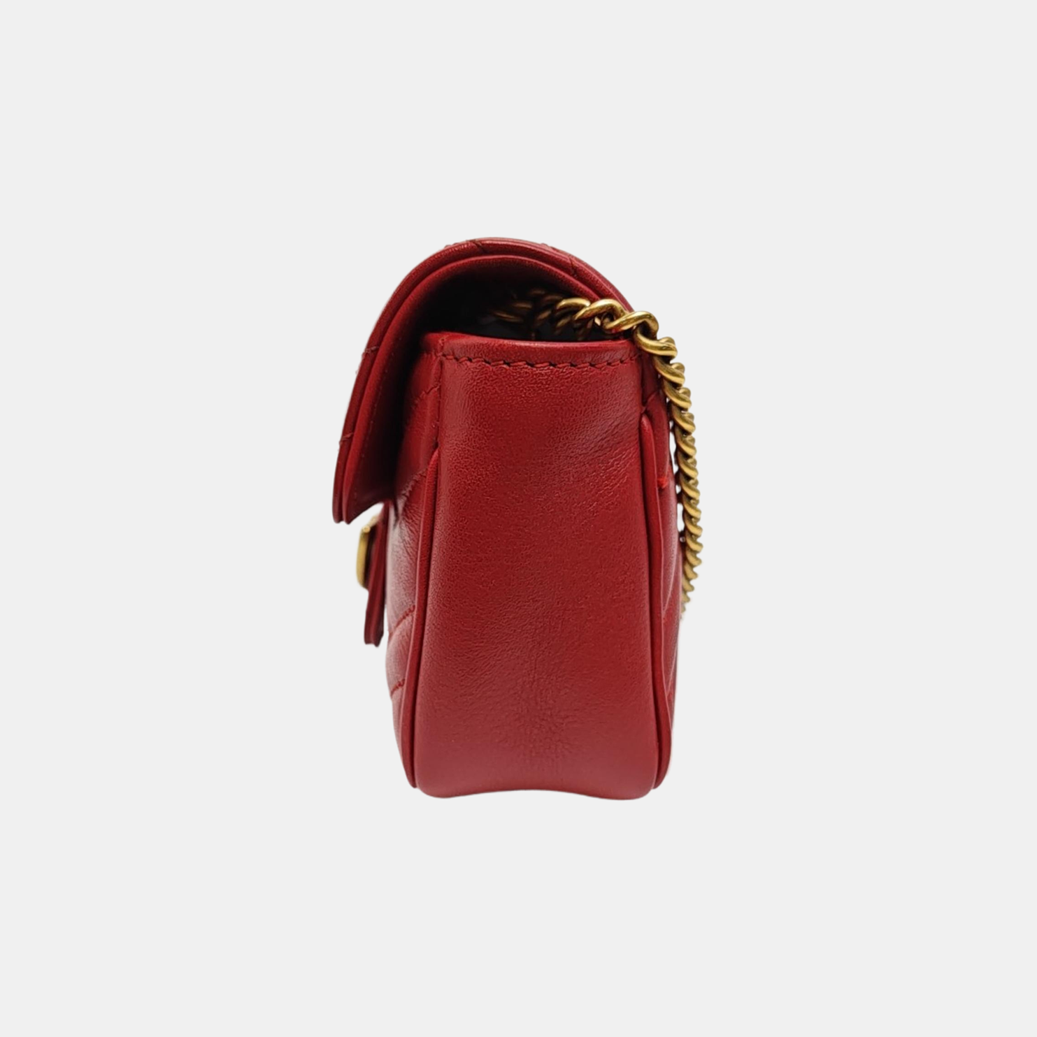 GG Marmont Mini Quilted Calfskin Red