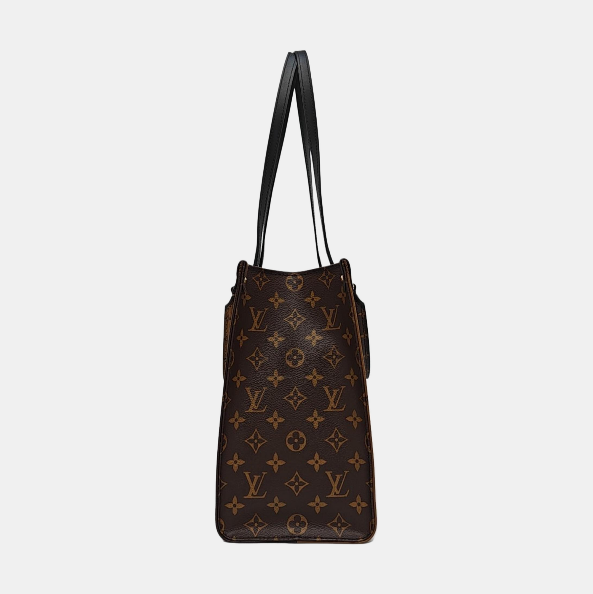 ONTHEGO MM Monogram Coated Canvas Brown