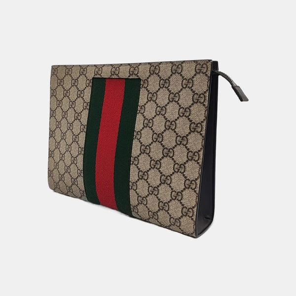 GG Supreme Monogram Coated Canvas Black
