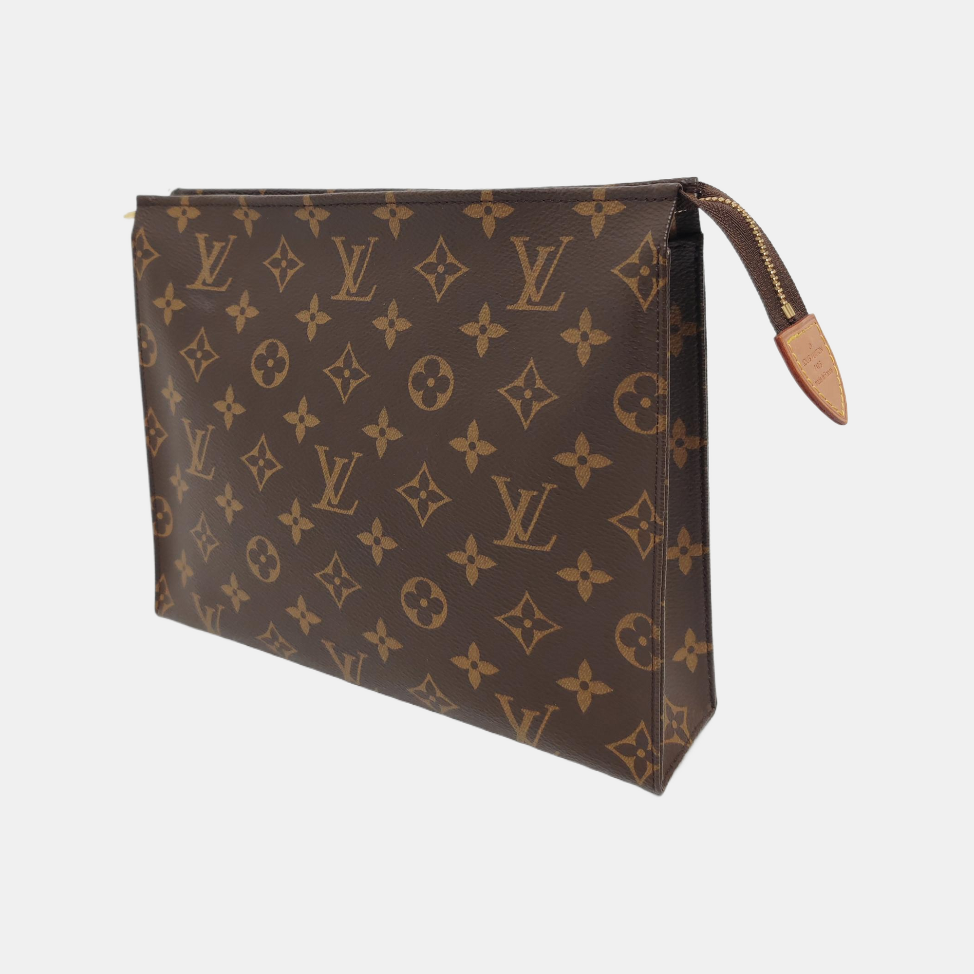 TOILET POCKET 26 Monogram Coated Canvas Brown
