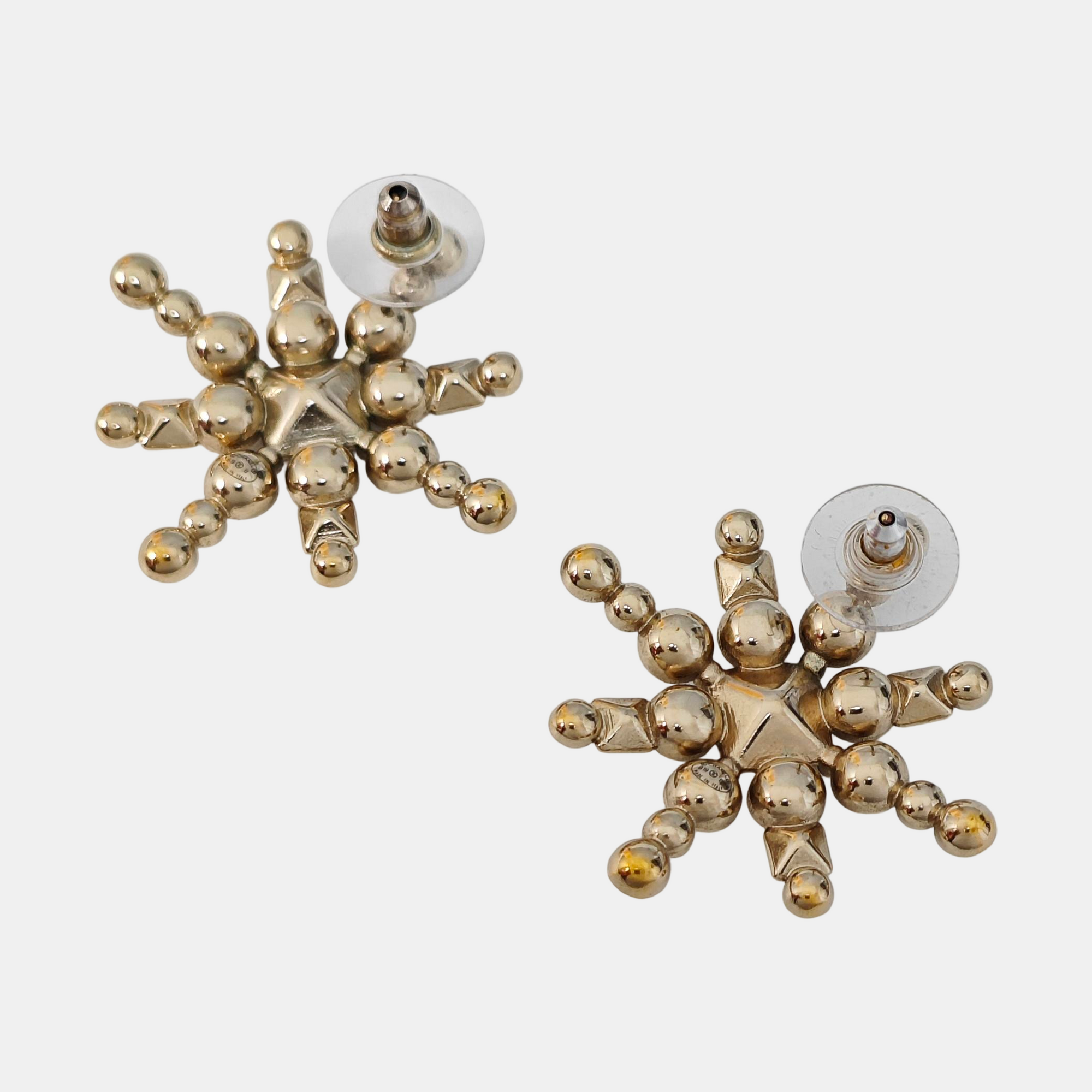 Metal Gold Stud Earrings