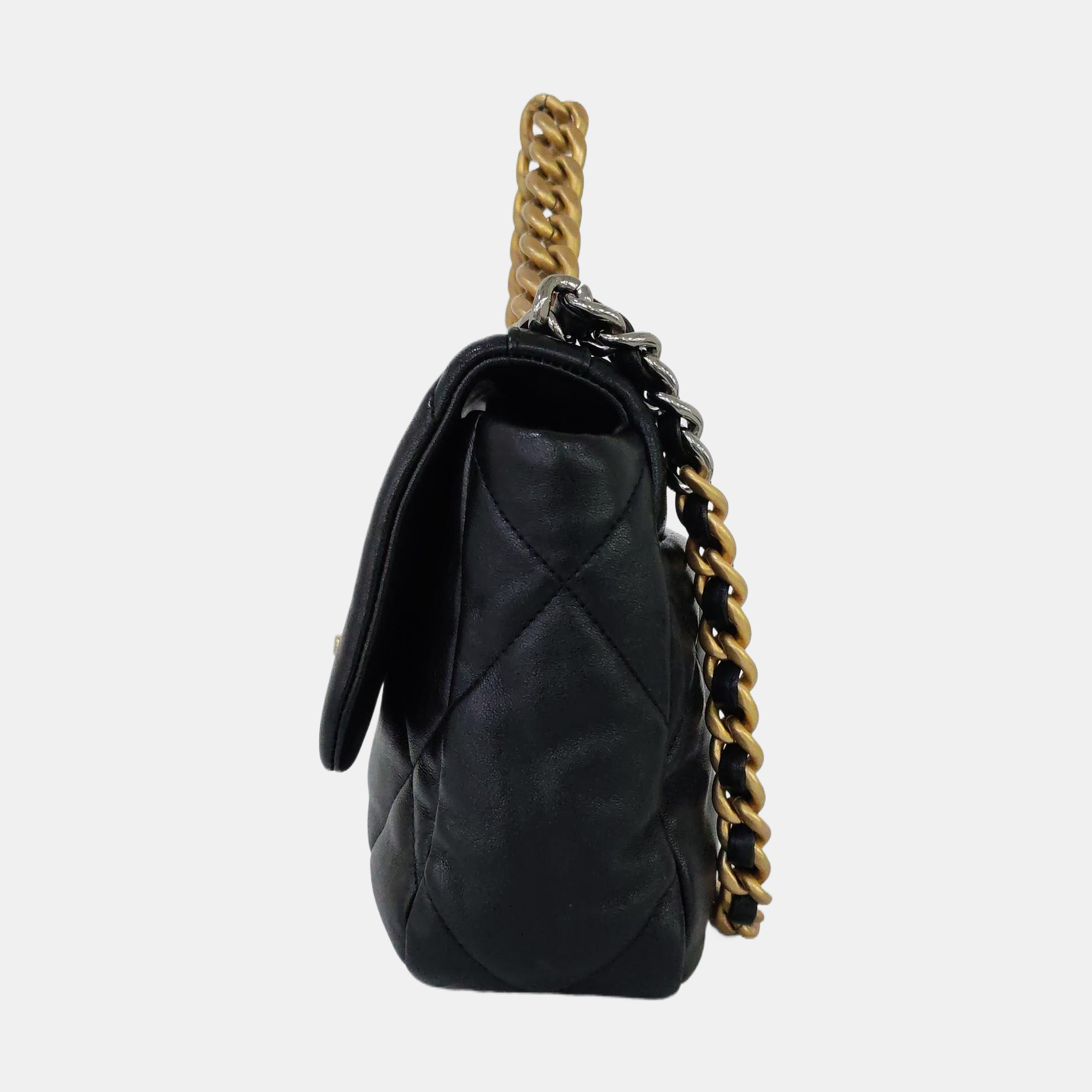 CHANEL 19 Small Quilted Lambskin Black
