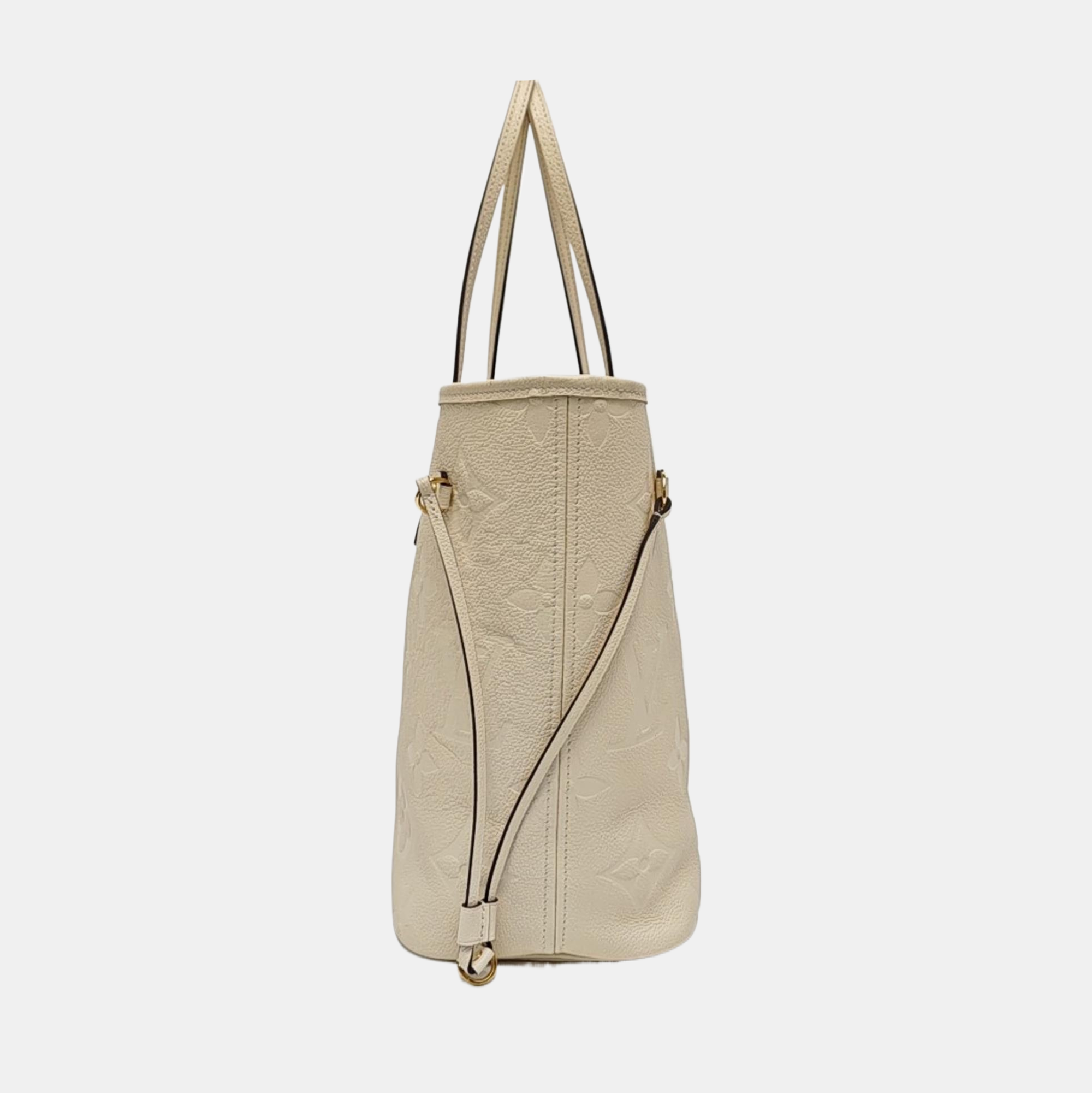 NEVERFULL MM Monogram Calfskin Beige