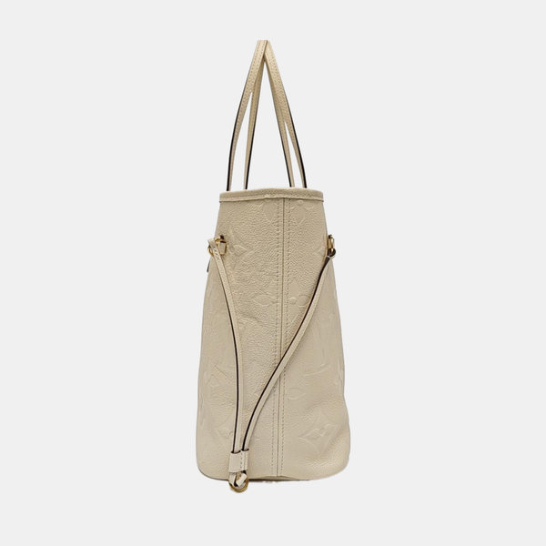NEVERFULL MM Monogram Calfskin Beige