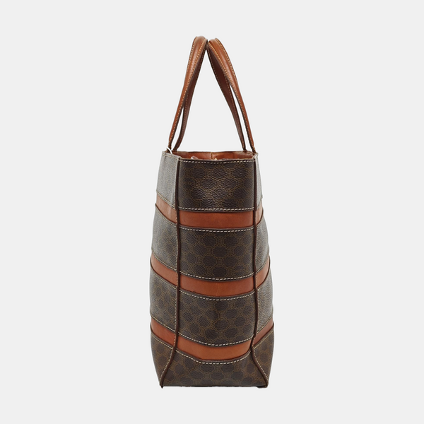 Coated Canvas Tote Bag Brown