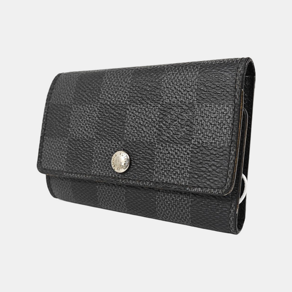 Damier Graphite Coated Canvas Key Pouch Black