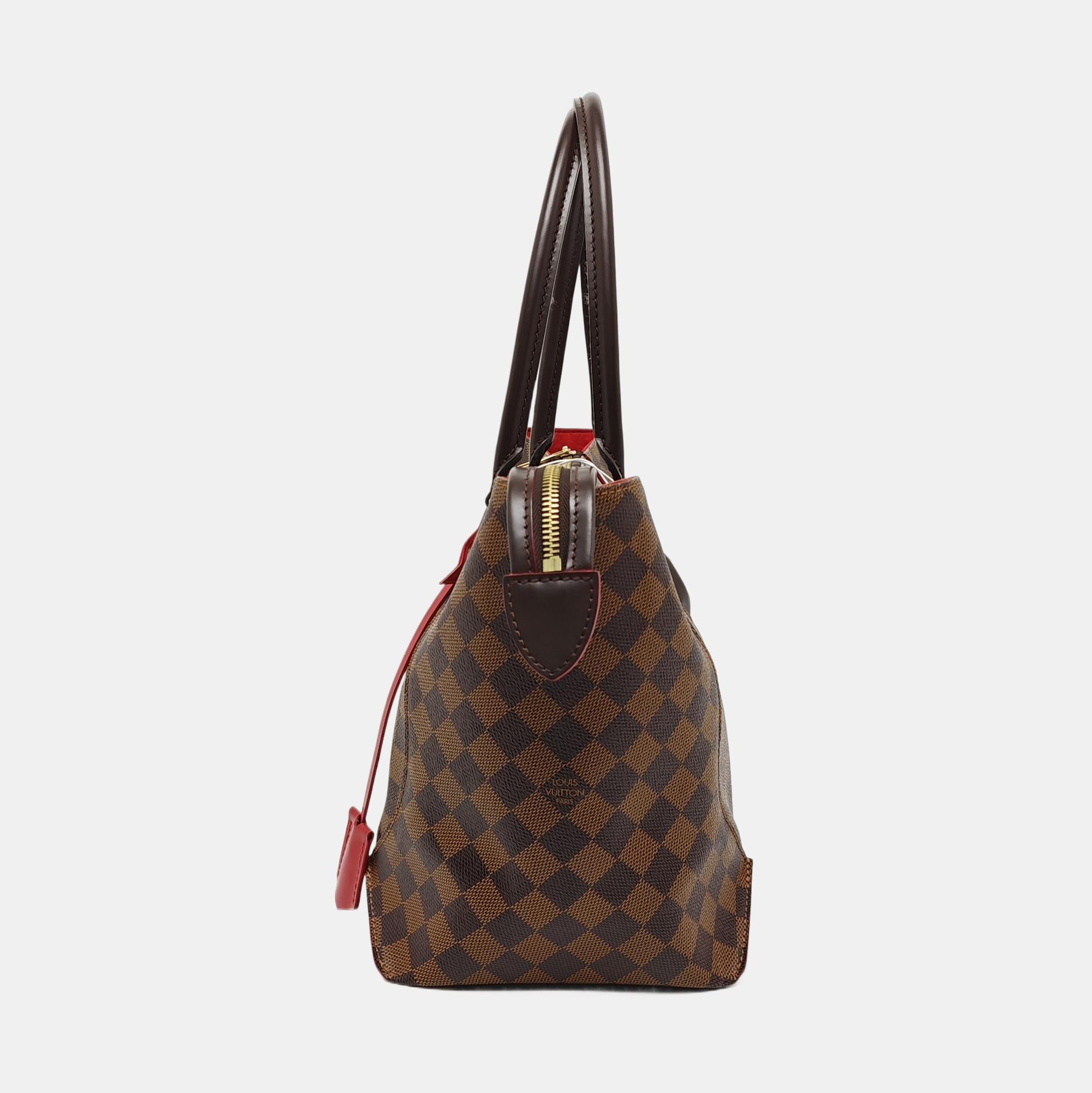 CAÏSSA MM Damier Ebene Coated Canvas Brown
